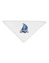 Blue Sailboat Adult 19&#x22; Square Bandana-Square Bandanas-TooLoud-White-One-Size-Adult-Davson Sales