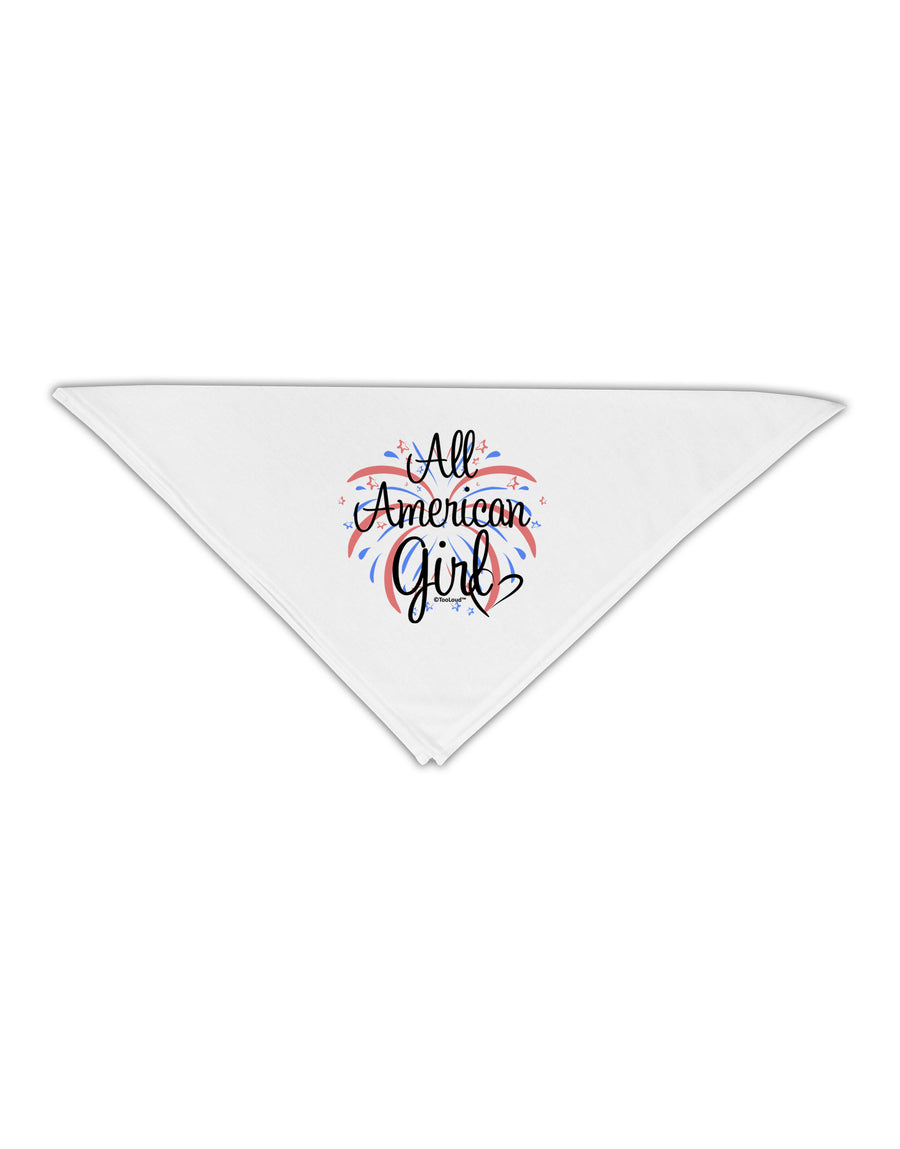 All American Girl - Fireworks and Heart Adult 19&#x22; Square Bandana by TooLoud