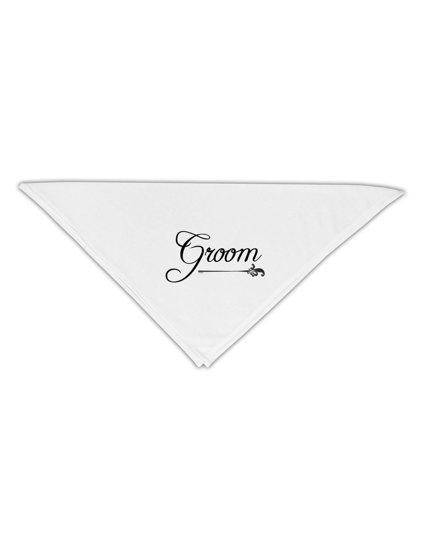 TooLoud Groom Adult 19 Inch Square Bandana-Bandanas-TooLoud-White-One-Size-Adult-Davson Sales