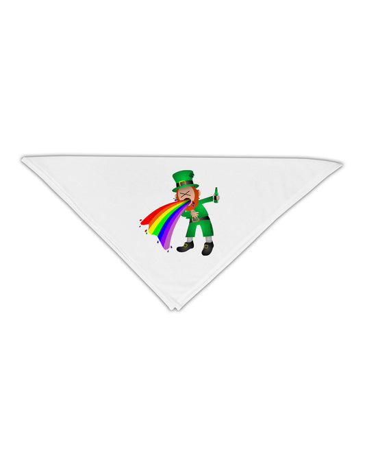 Puking Rainbow Leprechaun Adult 19" Square Bandana-Square Bandanas-TooLoud-White-One-Size-Adult-Davson Sales