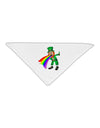 Puking Rainbow Leprechaun Adult 19&#x22; Square Bandana-Square Bandanas-TooLoud-White-One-Size-Adult-Davson Sales