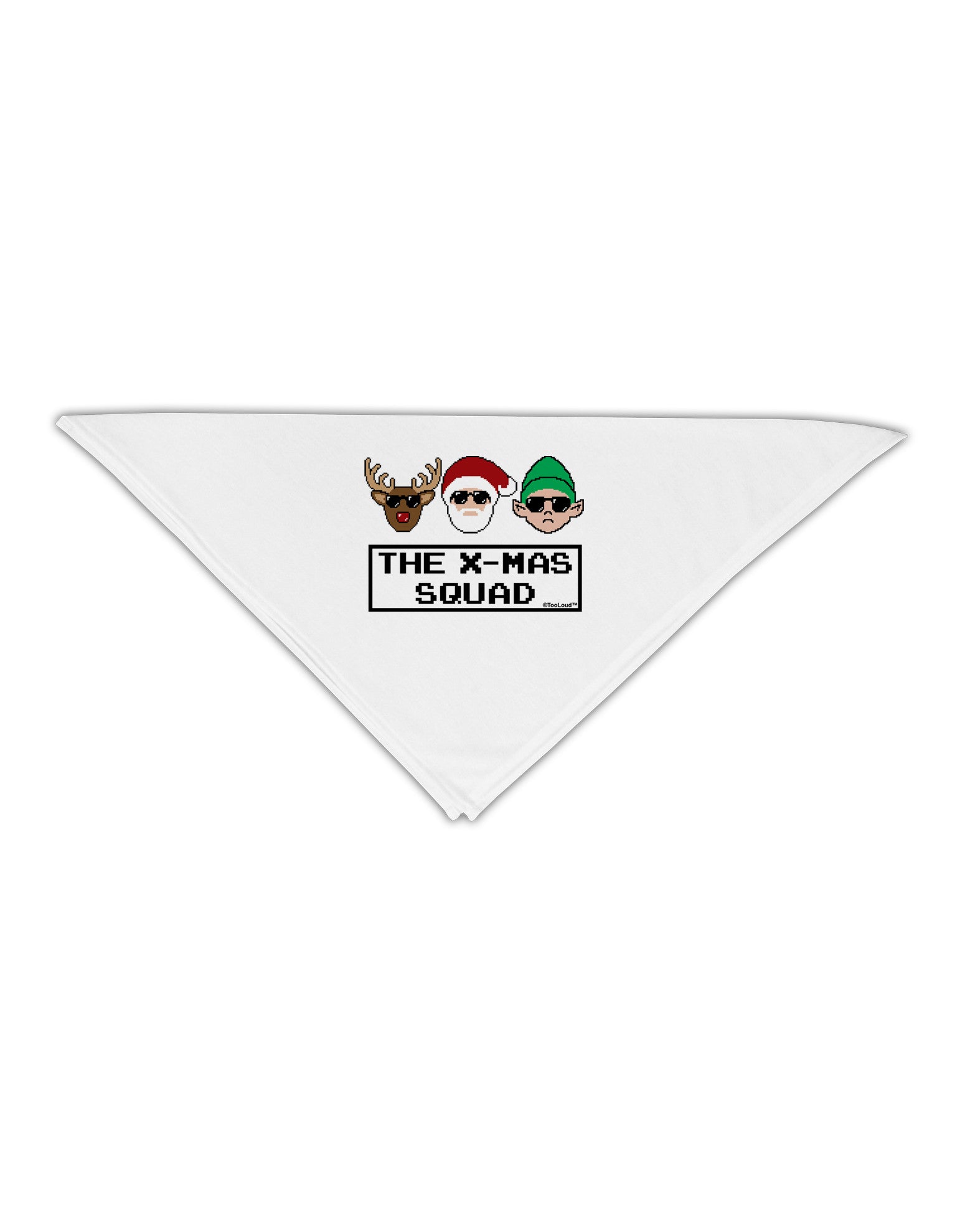 The X-mas Squad Text Adult 19" Square Bandana-Square Bandanas-TooLoud-White-One-Size-Adult-Davson Sales