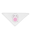 TooLoud Cute Bunny with Floppy Ears - Pink Adult 19&#x22; Square Bandana-Square Bandanas-TooLoud-White-One-Size-Adult-Davson Sales