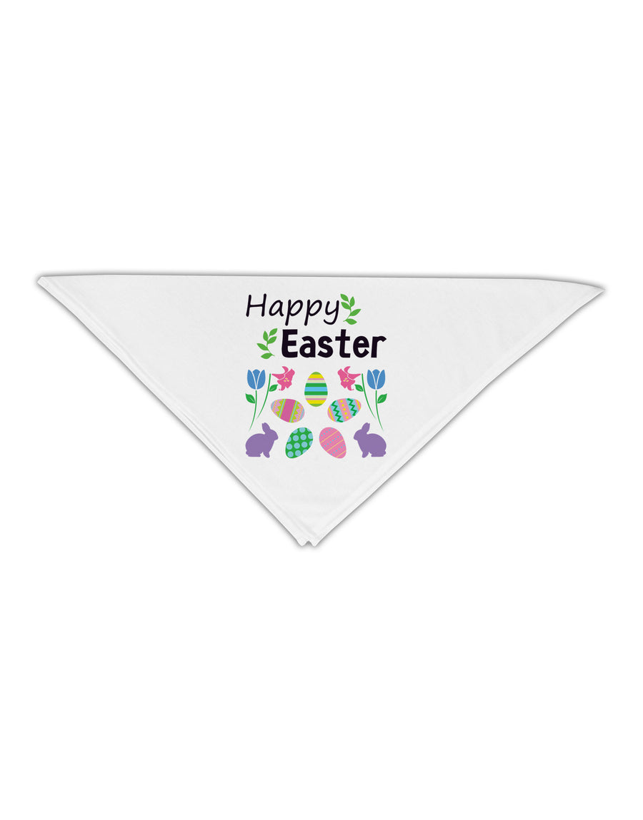 Happy Easter Design Adult 19&#x22; Square Bandana-Square Bandanas-TooLoud-White-One-Size-Adult-Davson Sales