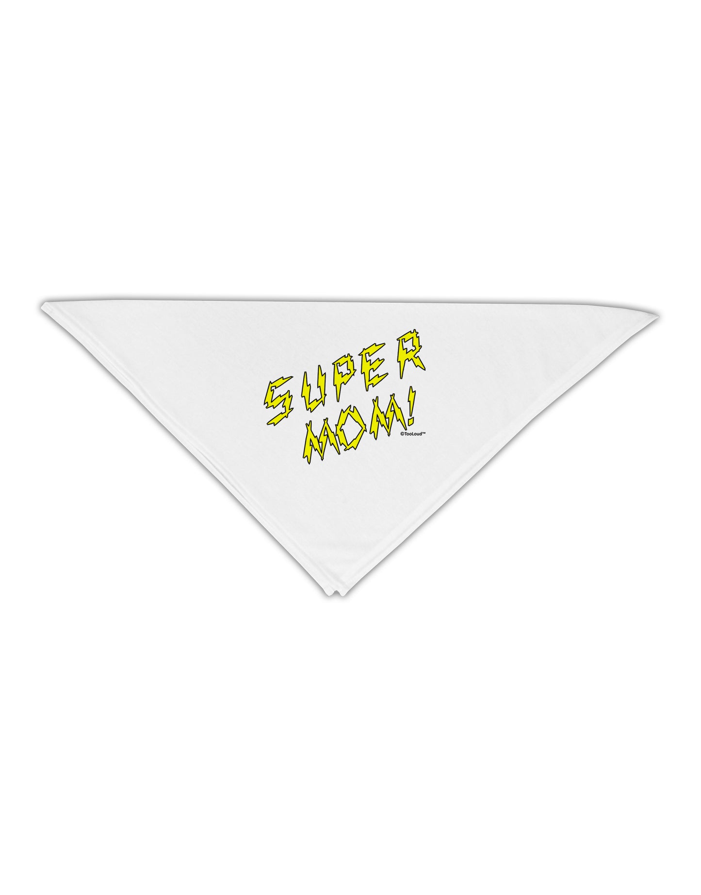 Super Mom - Lightening Bolt Design Adult 19&#x22; Square Bandana by TooLoud-Square Bandanas-TooLoud-White-One-Size-Adult-Davson Sales