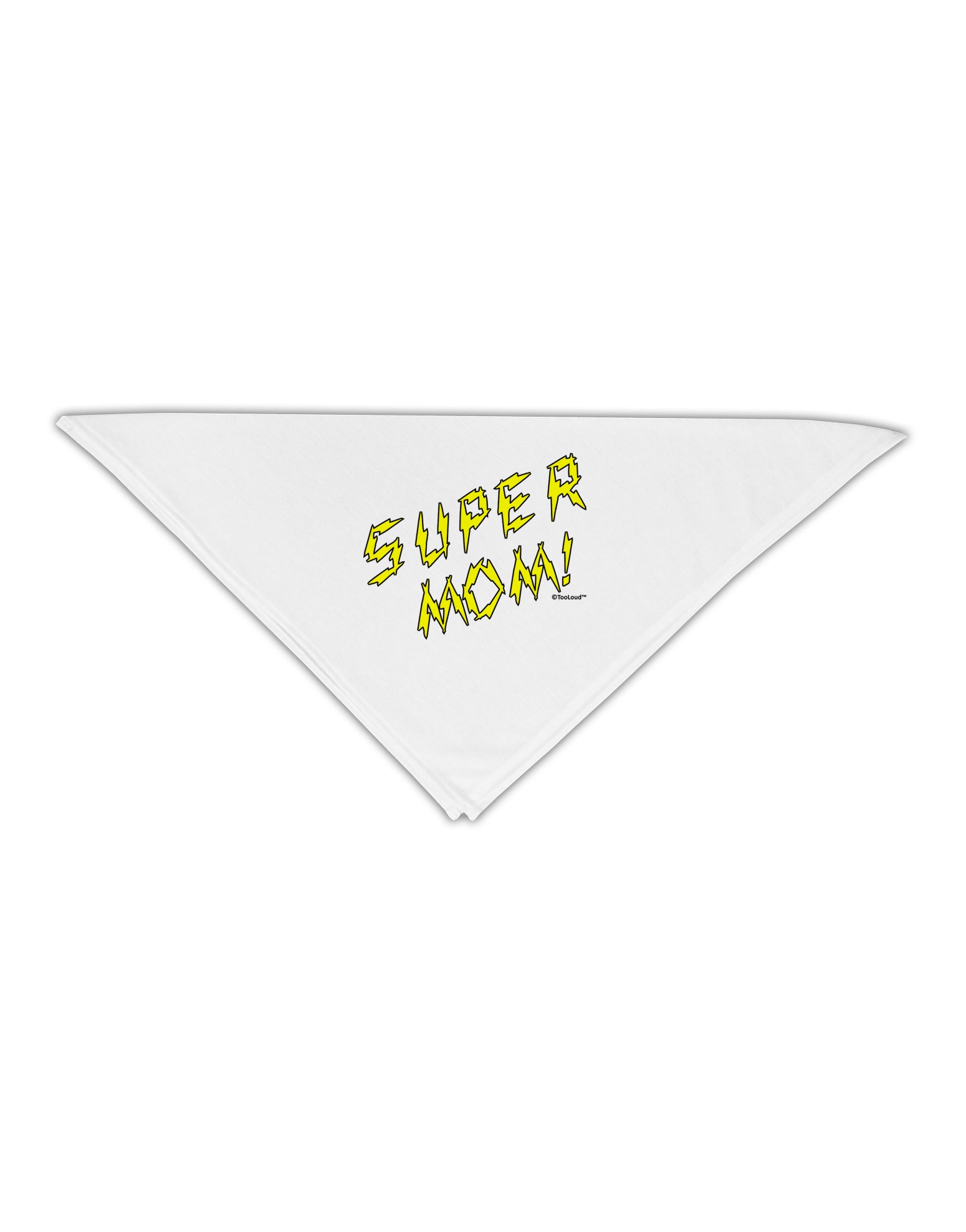 Super Mom - Lightening Bolt Design Adult 19&#x22; Square Bandana by TooLoud-Square Bandanas-TooLoud-White-One-Size-Adult-Davson Sales