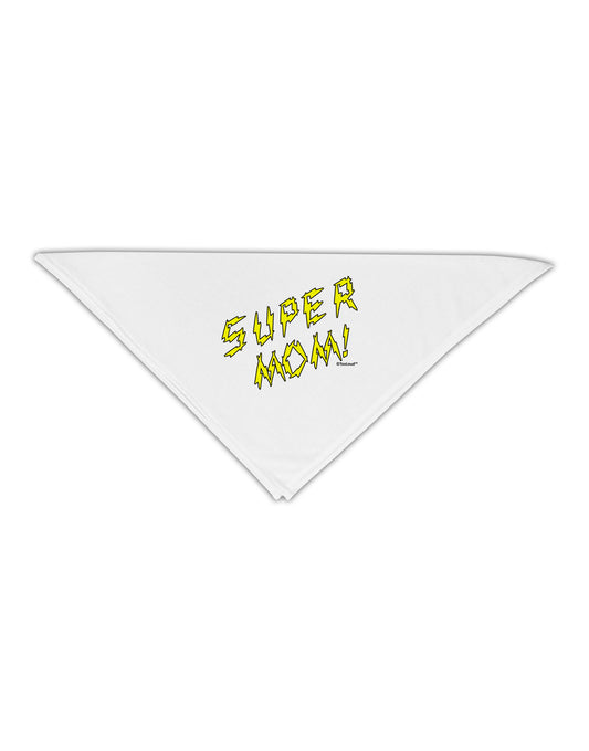 Super Mom - Lightening Bolt Design Adult 19&#x22; Square Bandana by TooLoud-Square Bandanas-TooLoud-White-One-Size-Adult-Davson Sales
