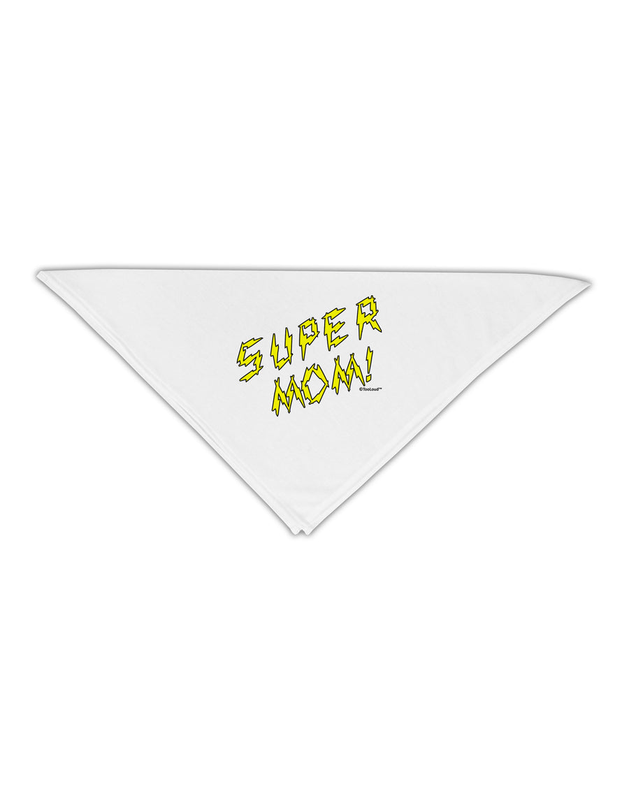 Super Mom - Lightening Bolt Design Adult 19&#x22; Square Bandana by TooLoud-Square Bandanas-TooLoud-White-One-Size-Adult-Davson Sales