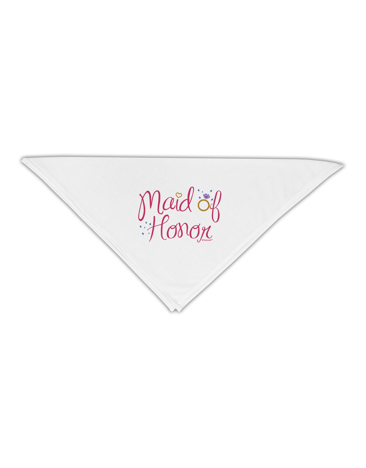 Maid of Honor - Diamond Ring Design - Color Adult 19&#x22; Square Bandana-Square Bandanas-TooLoud-White-One-Size-Adult-Davson Sales