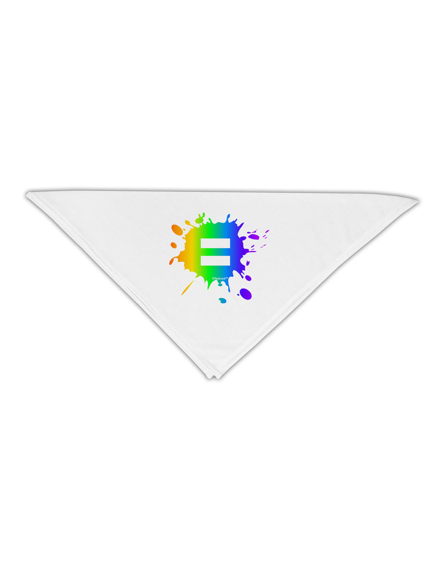 Equal Rainbow Paint Splatter Adult 19&#x22; Square Bandana by TooLoud-Square Bandanas-TooLoud-White-One-Size-Adult-Davson Sales