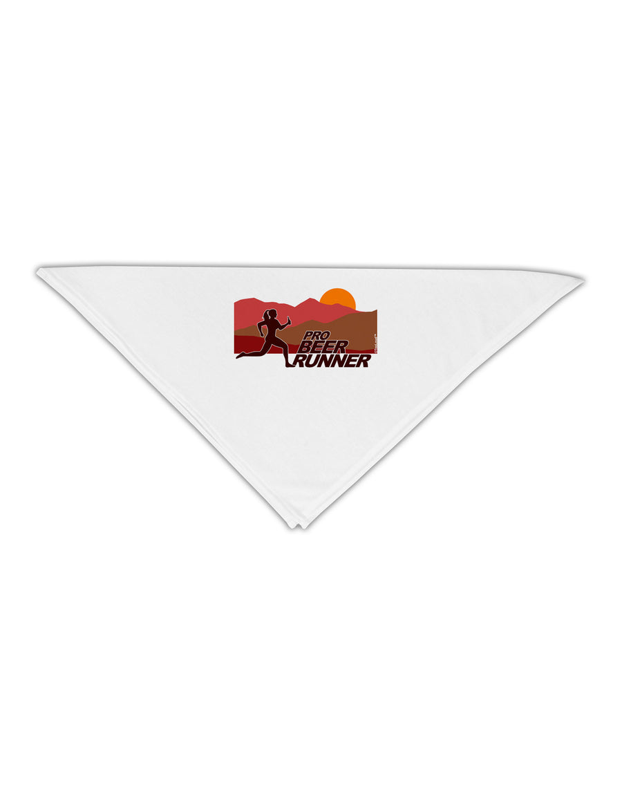 Pro Beer Runner Woman Adult 19" Square Bandana-Square Bandanas-TooLoud-White-One-Size-Adult-Davson Sales