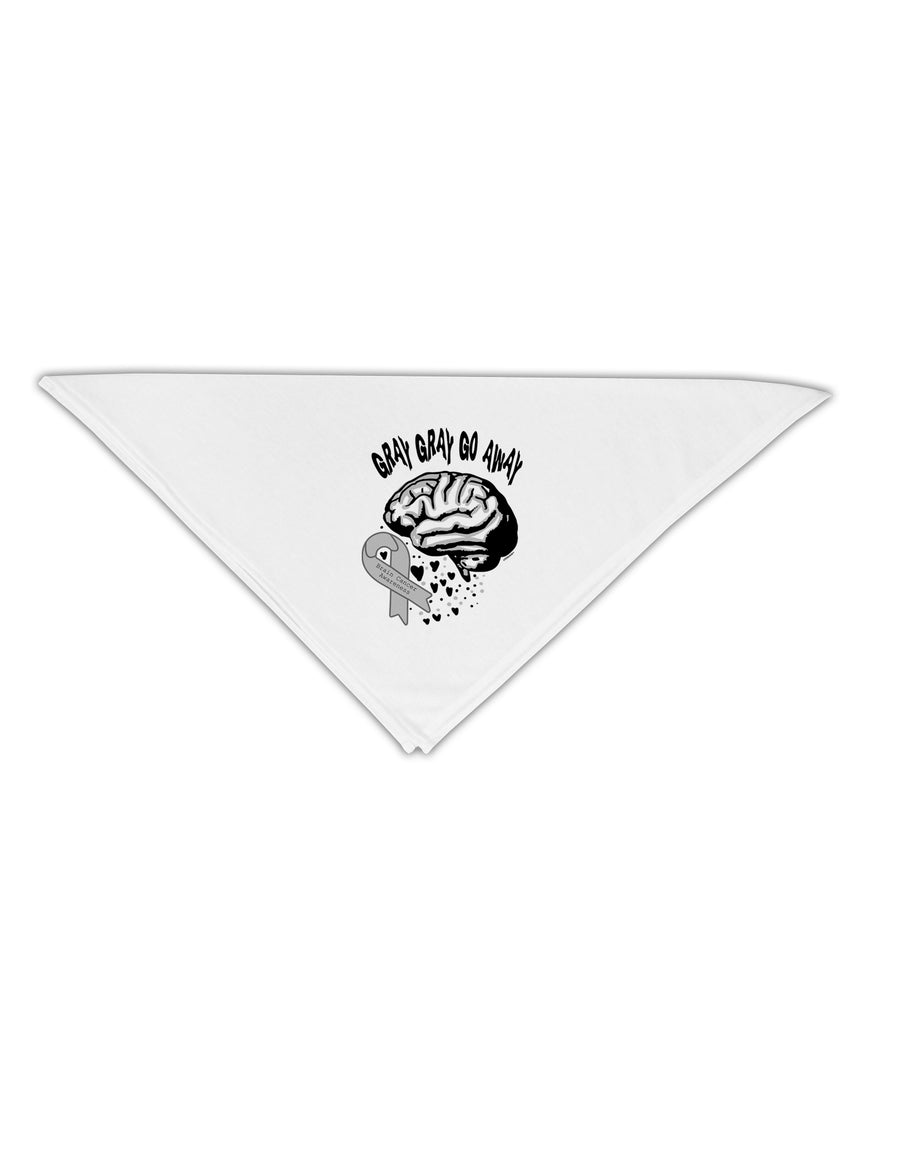 TooLoud Gray Gray Go Away Adult 19" Square Bandana-Bandanas-TooLoud-White-One-Size-Adult-Davson Sales