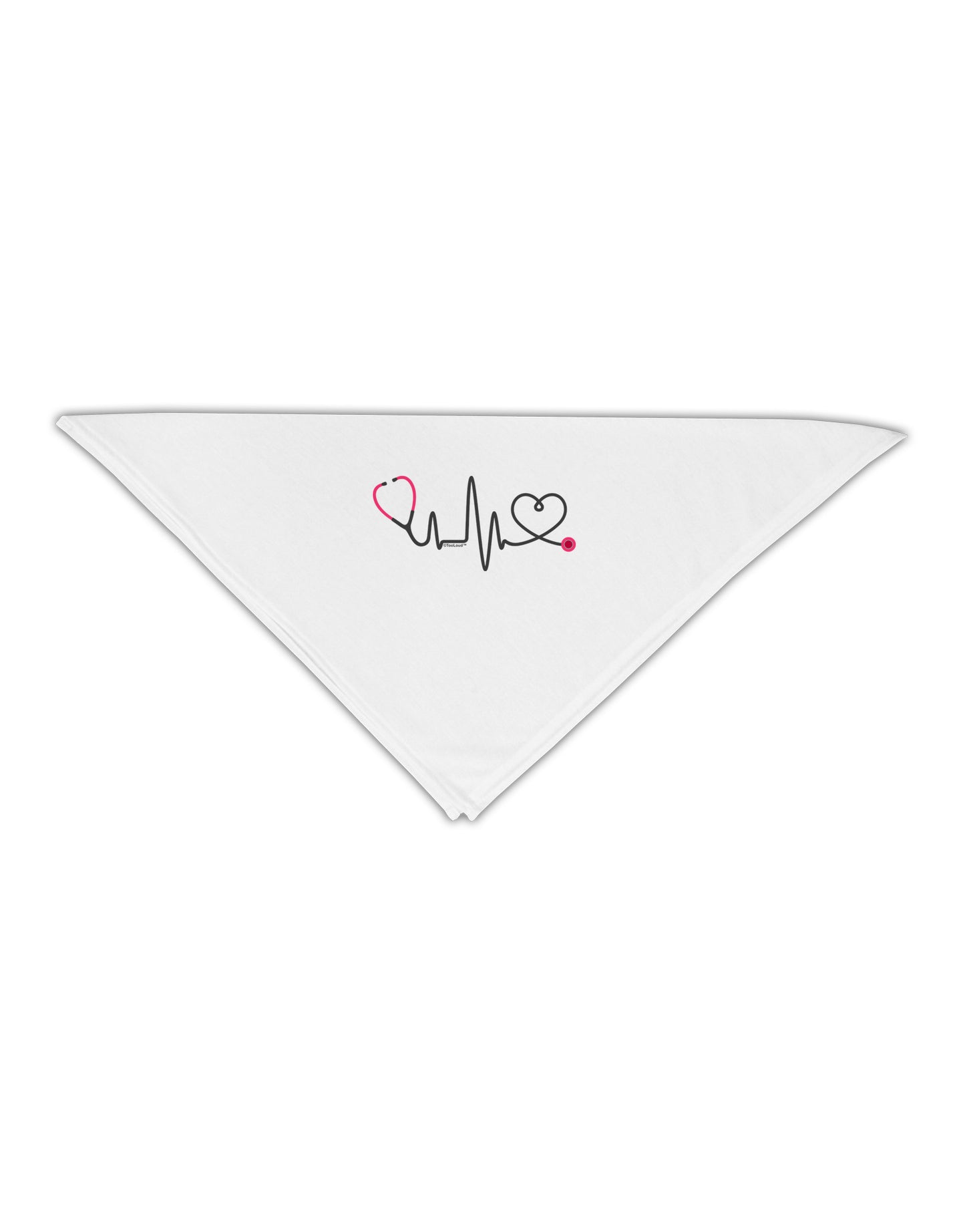 Stethoscope Heartbeat Adult 19" Square Bandana-Square Bandanas-TooLoud-White-One-Size-Adult-Davson Sales