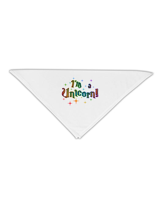 I'm a Unicorn Text Adult 19&#x22; Square Bandana-Square Bandanas-TooLoud-White-One-Size-Adult-Davson Sales