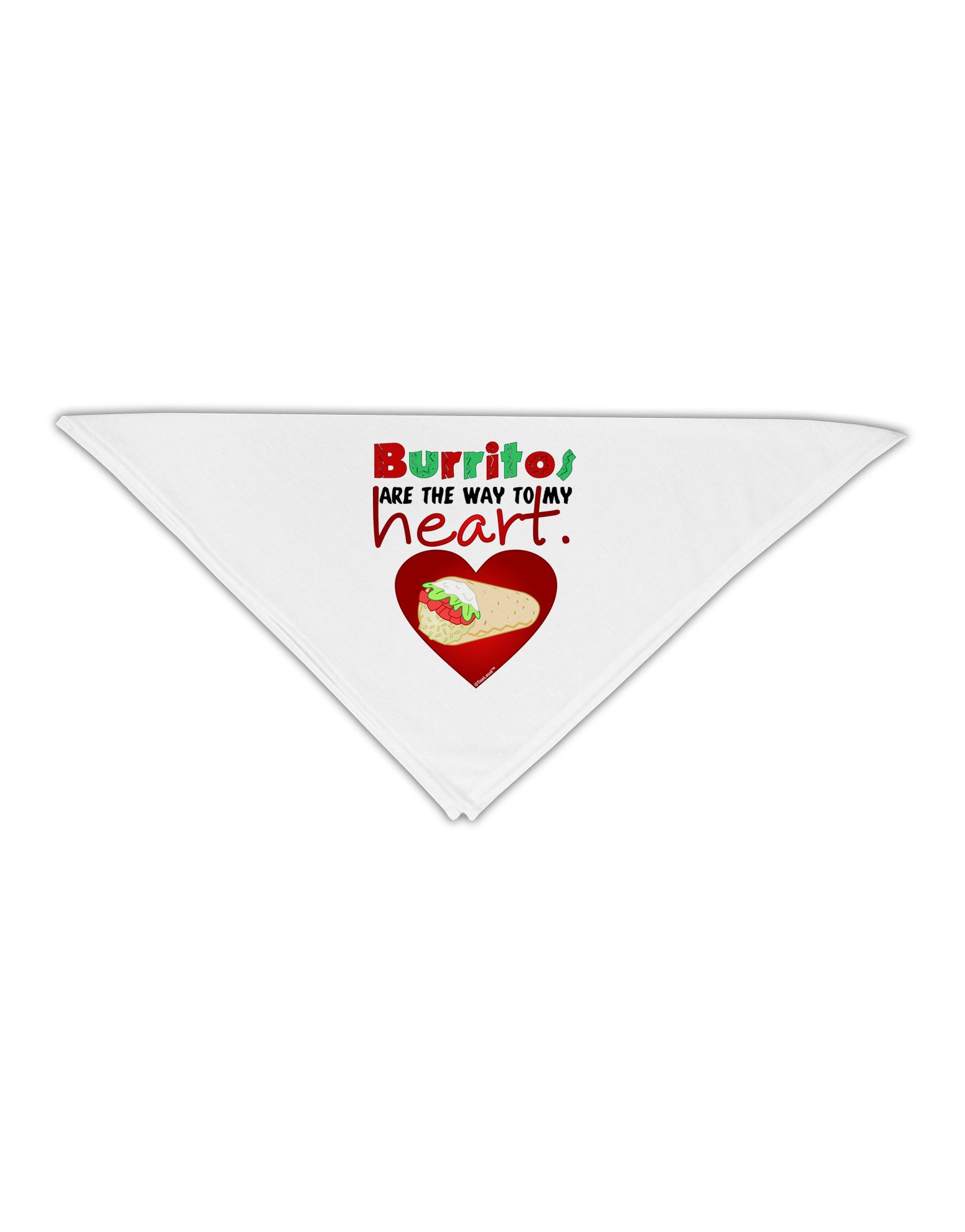 Burritos Are the Way To My Heart Adult 19&#x22; Square Bandana-Square Bandanas-TooLoud-White-One-Size-Adult-Davson Sales