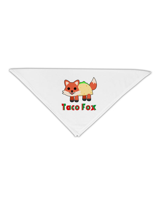 Cute Taco Fox Text Adult 19&#x22; Square Bandana-Square Bandanas-TooLoud-White-One-Size-Adult-Davson Sales