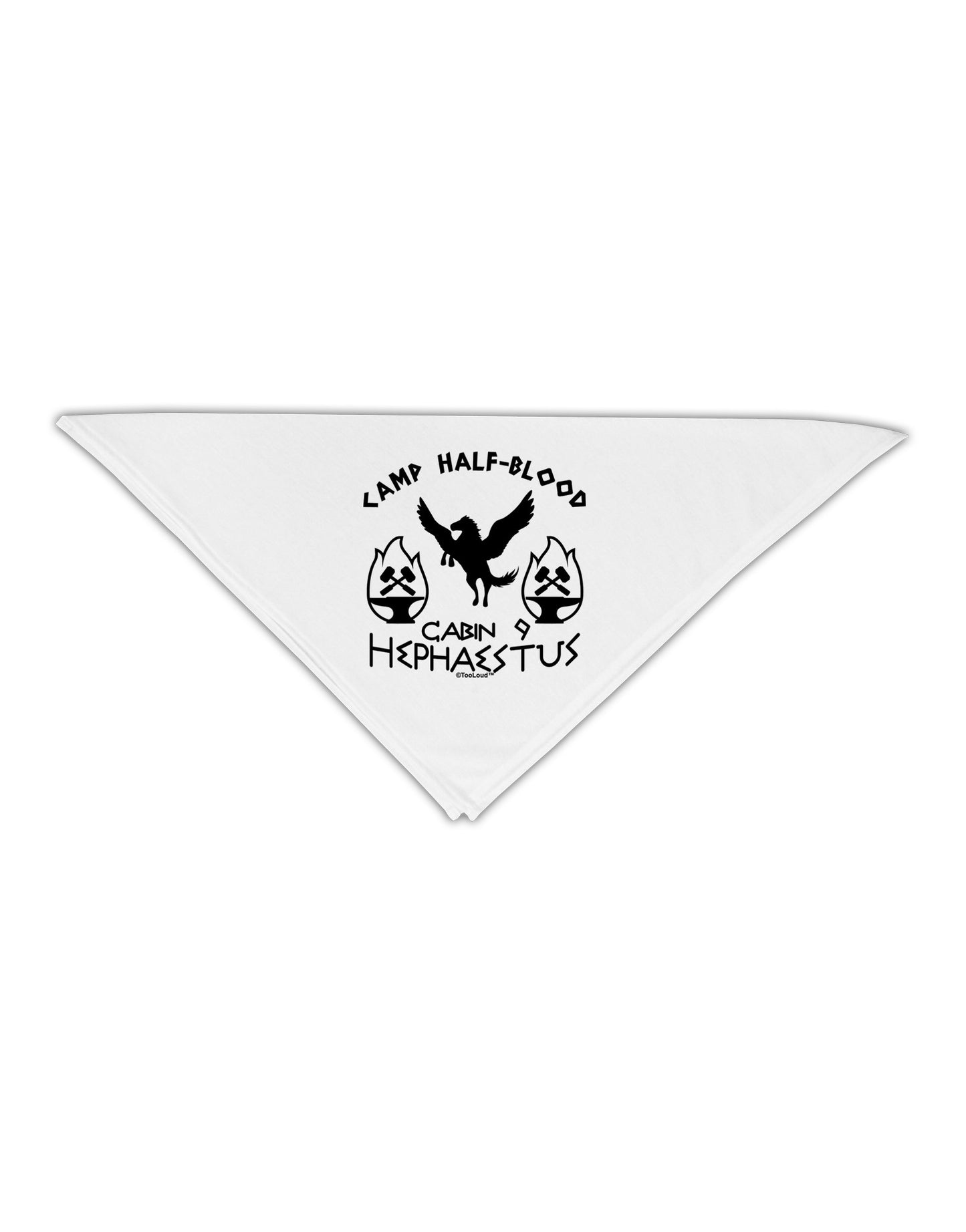 Cabin 9 Hephaestus Half Blood Adult 19&#x22; Square Bandana-Square Bandanas-TooLoud-White-One-Size-Adult-Davson Sales