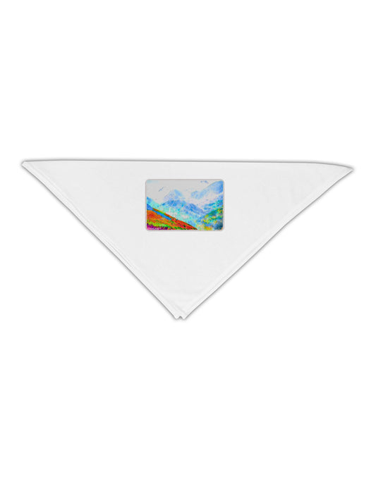 CO Fog Mountains Watercolor Adult 19&#x22; Square Bandana-Square Bandanas-TooLoud-White-One-Size-Adult-Davson Sales