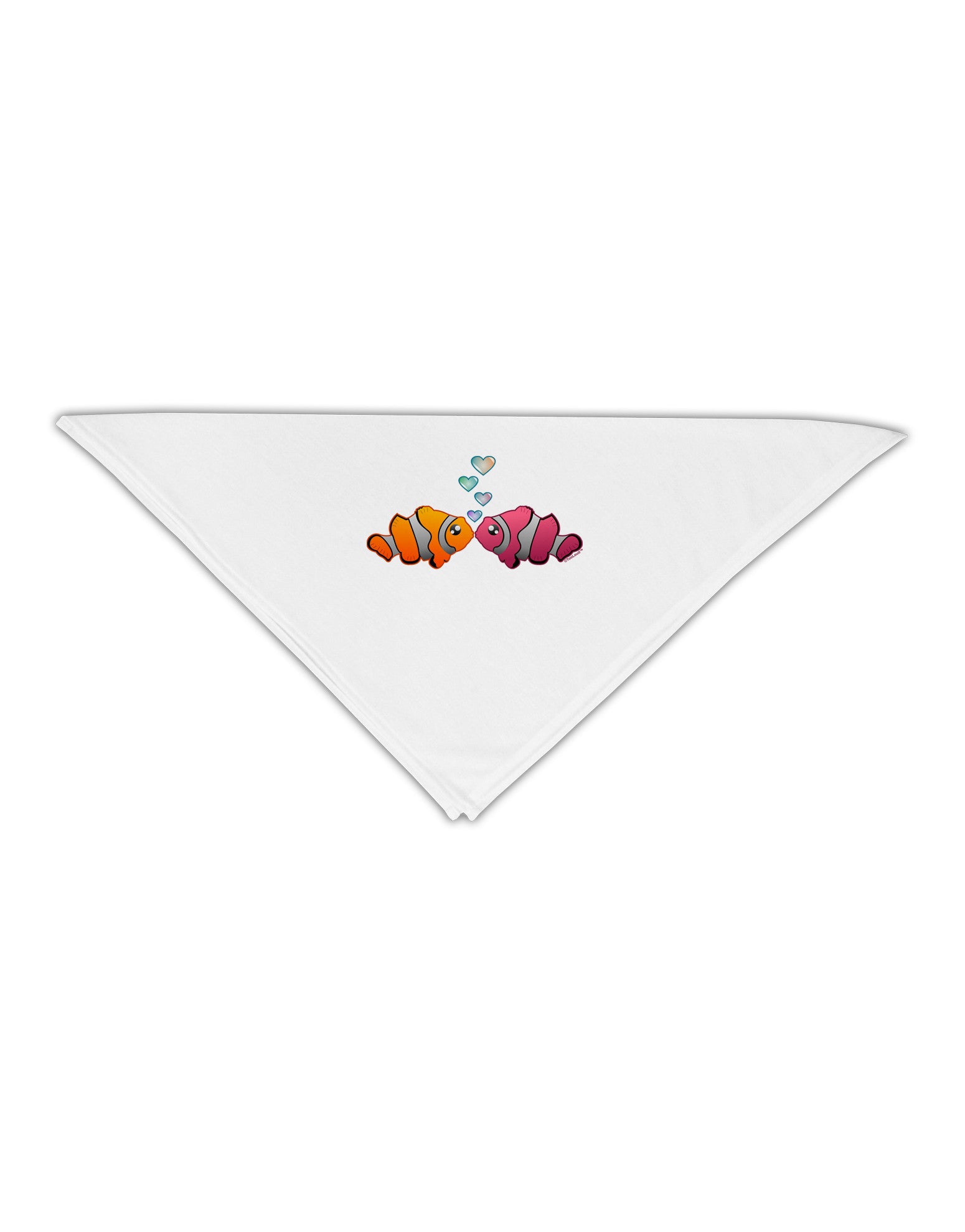 Kissy Clownfish Adult 19&#x22; Square Bandana-Square Bandanas-TooLoud-White-One-Size-Adult-Davson Sales