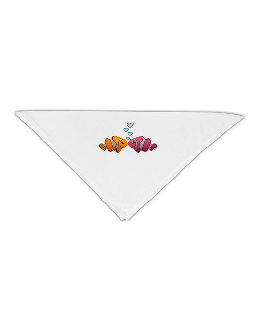 Kissy Clownfish Adult 19&#x22; Square Bandana-Square Bandanas-TooLoud-White-One-Size-Adult-Davson Sales