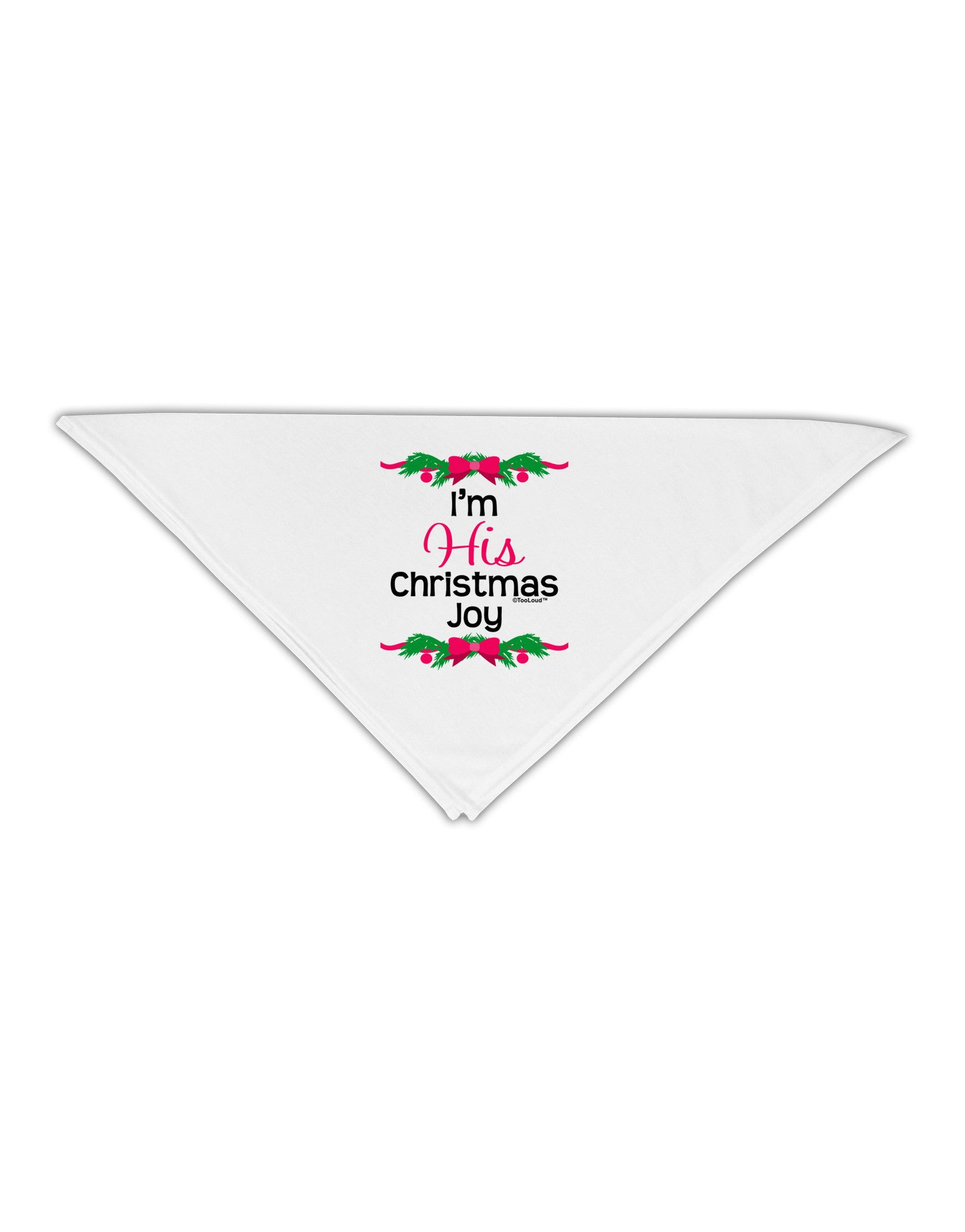 His Christmas Joy Matching His & Hers Adult 19&#x22; Square Bandana-Square Bandanas-TooLoud-White-One-Size-Adult-Davson Sales