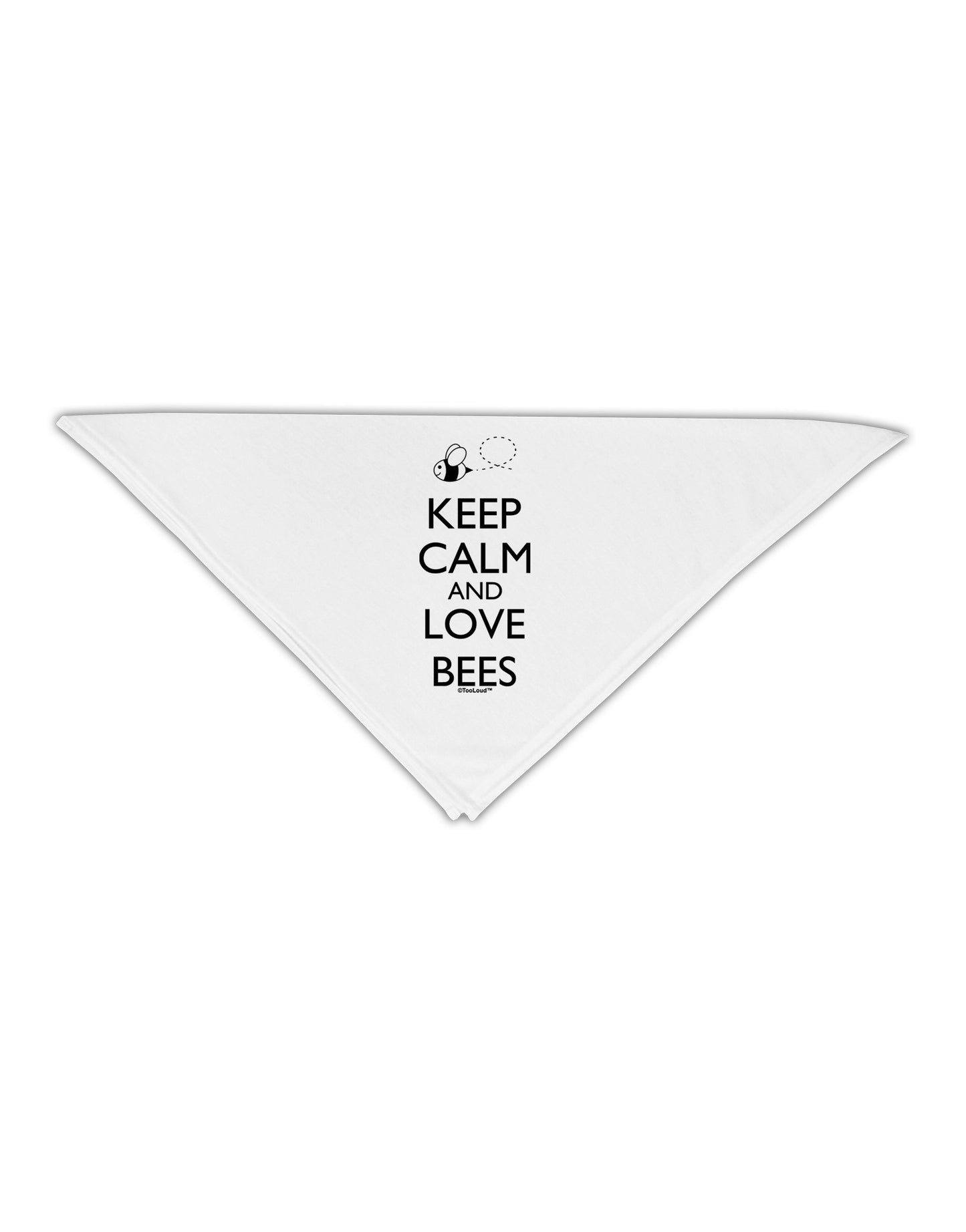 Keep Calm and Love Bees Adult 19&#x22; Square Bandana-Square Bandanas-TooLoud-White-One-Size-Adult-Davson Sales
