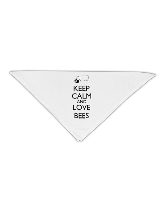 Keep Calm and Love Bees Adult 19&#x22; Square Bandana-Square Bandanas-TooLoud-White-One-Size-Adult-Davson Sales
