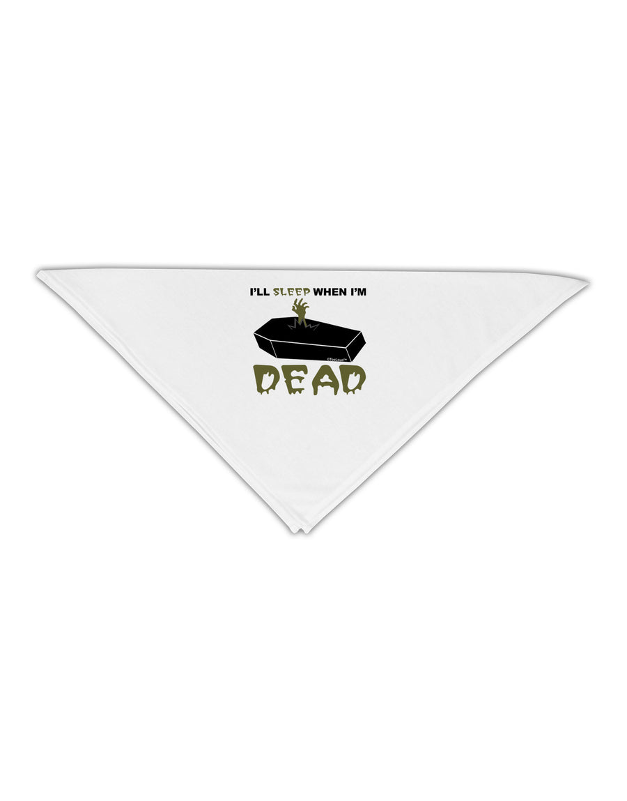 Sleep When Dead Coffin Adult 19" Square Bandana-Square Bandanas-TooLoud-White-One-Size-Adult-Davson Sales