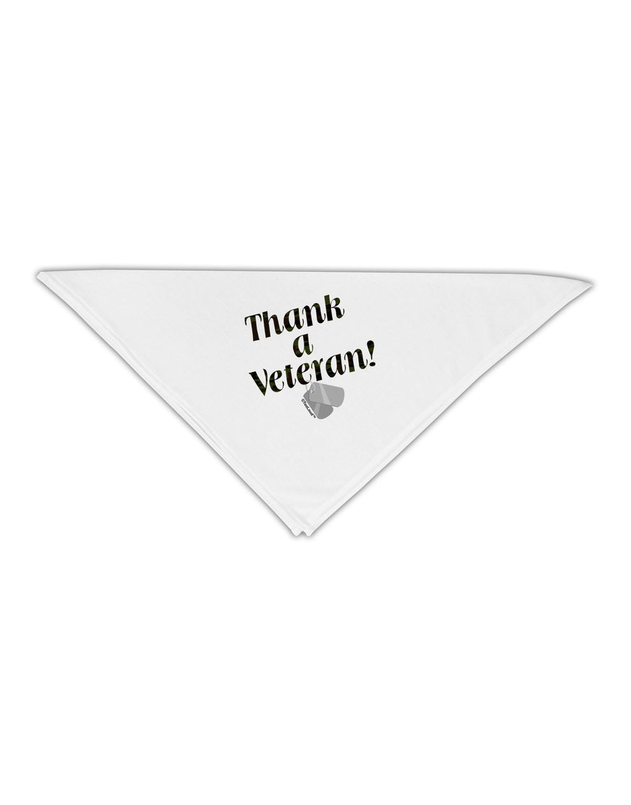 Thank A Veteran Adult 19&#x22; Square Bandana-Square Bandanas-TooLoud-White-One-Size-Adult-Davson Sales