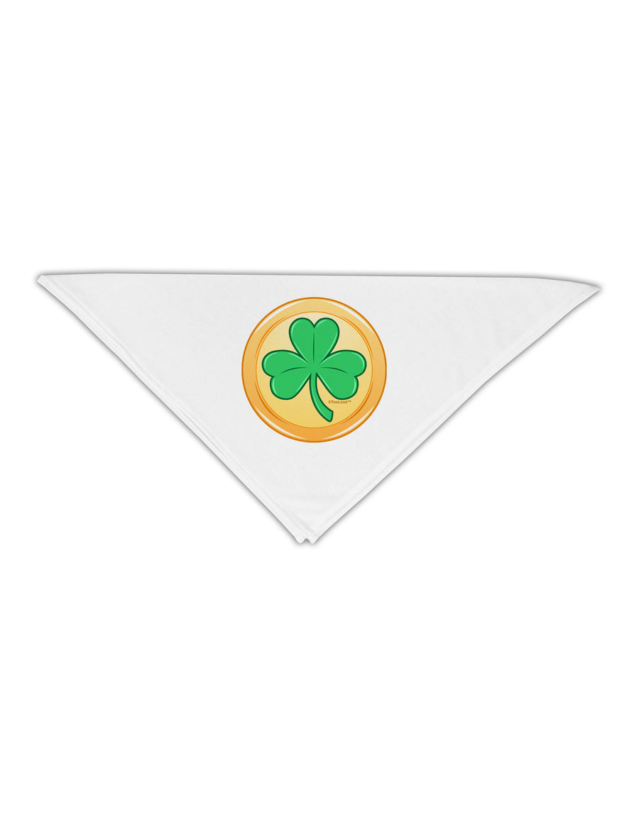 Shamrock Button Vector Design Adult 19&#x22; Square Bandana by TooLoud-Square Bandanas-TooLoud-White-One-Size-Adult-Davson Sales