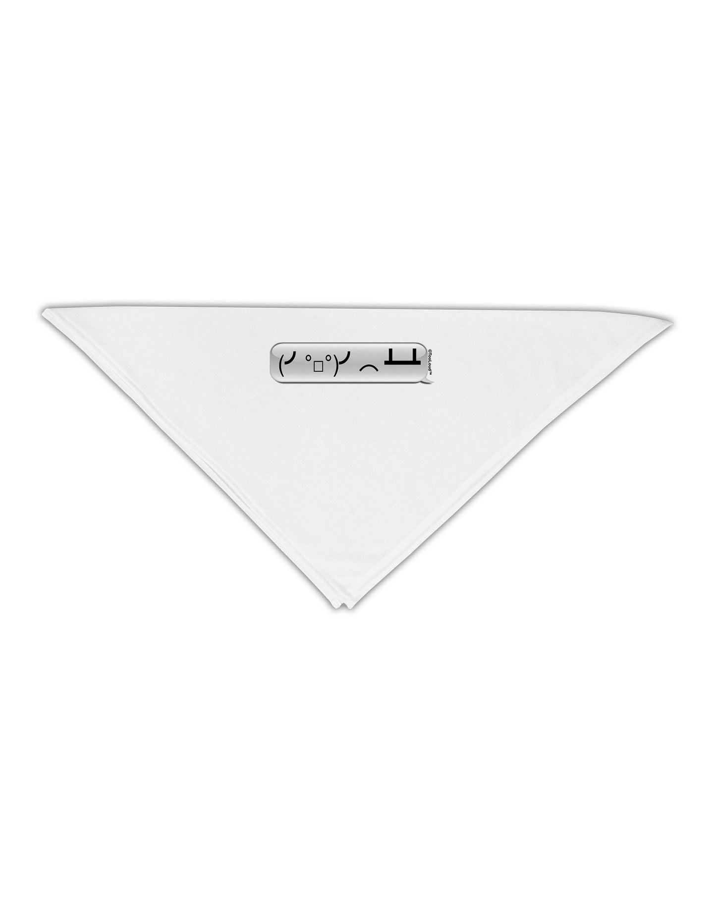 Table Flip Text Bubble Adult 19" Square Bandana-Square Bandanas-TooLoud-White-One-Size-Adult-Davson Sales