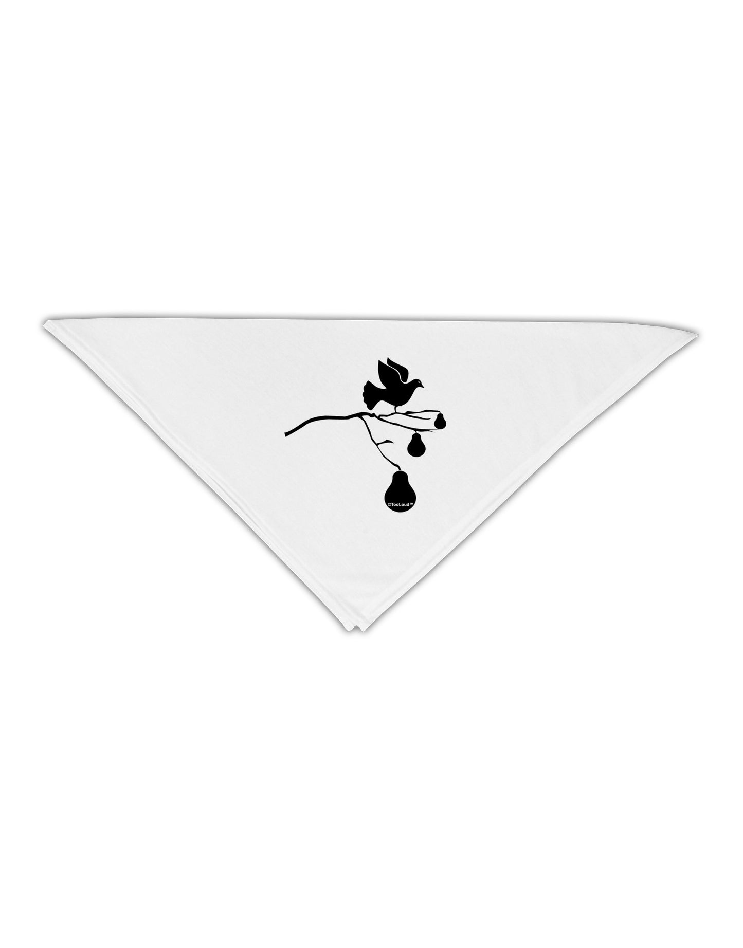 Partridge In A Pear Tree Adult 19" Square Bandana-Square Bandanas-TooLoud-White-One-Size-Adult-Davson Sales