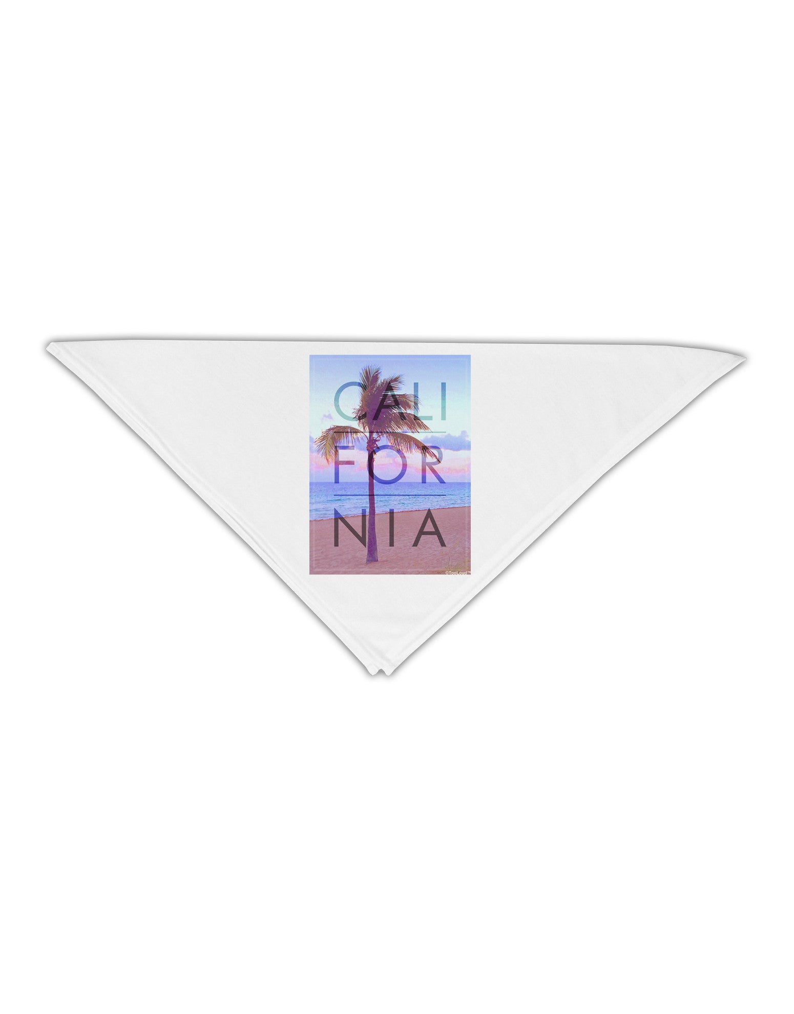 California Beach Filter Adult 19" Square Bandana-Square Bandanas-TooLoud-White-One-Size-Adult-Davson Sales