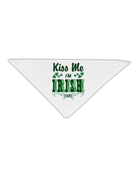 Kiss Me I'm Irish-ish Adult 19&#x22; Square Bandana-Square Bandanas-TooLoud-White-One-Size-Adult-Davson Sales