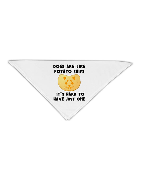 Dogs Are Like Potato Chips Adult 19&#x22; Square Bandana-Square Bandanas-TooLoud-White-One-Size-Adult-Davson Sales