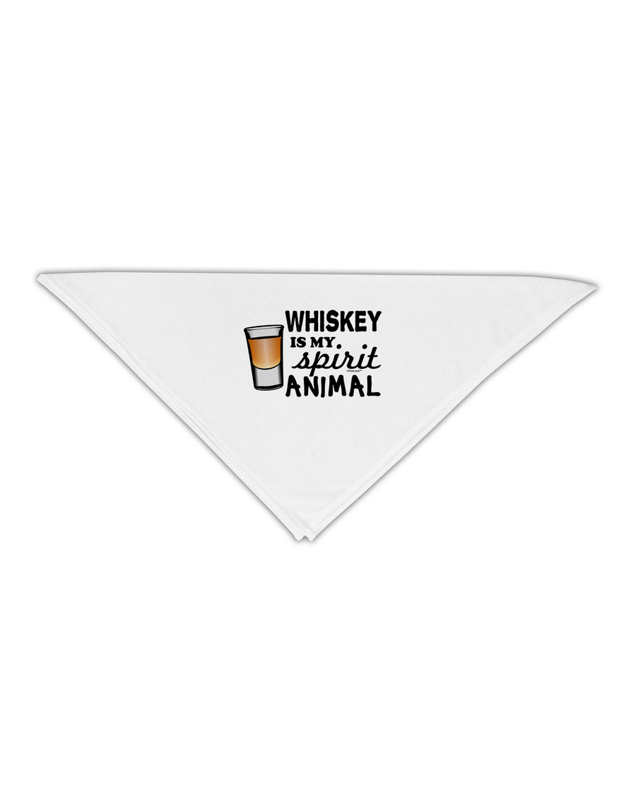 TooLoud Whiskey Is My Spirit Animal Adult 19&#x22; Square Bandana-Square Bandanas-TooLoud-White-One-Size-Adult-Davson Sales