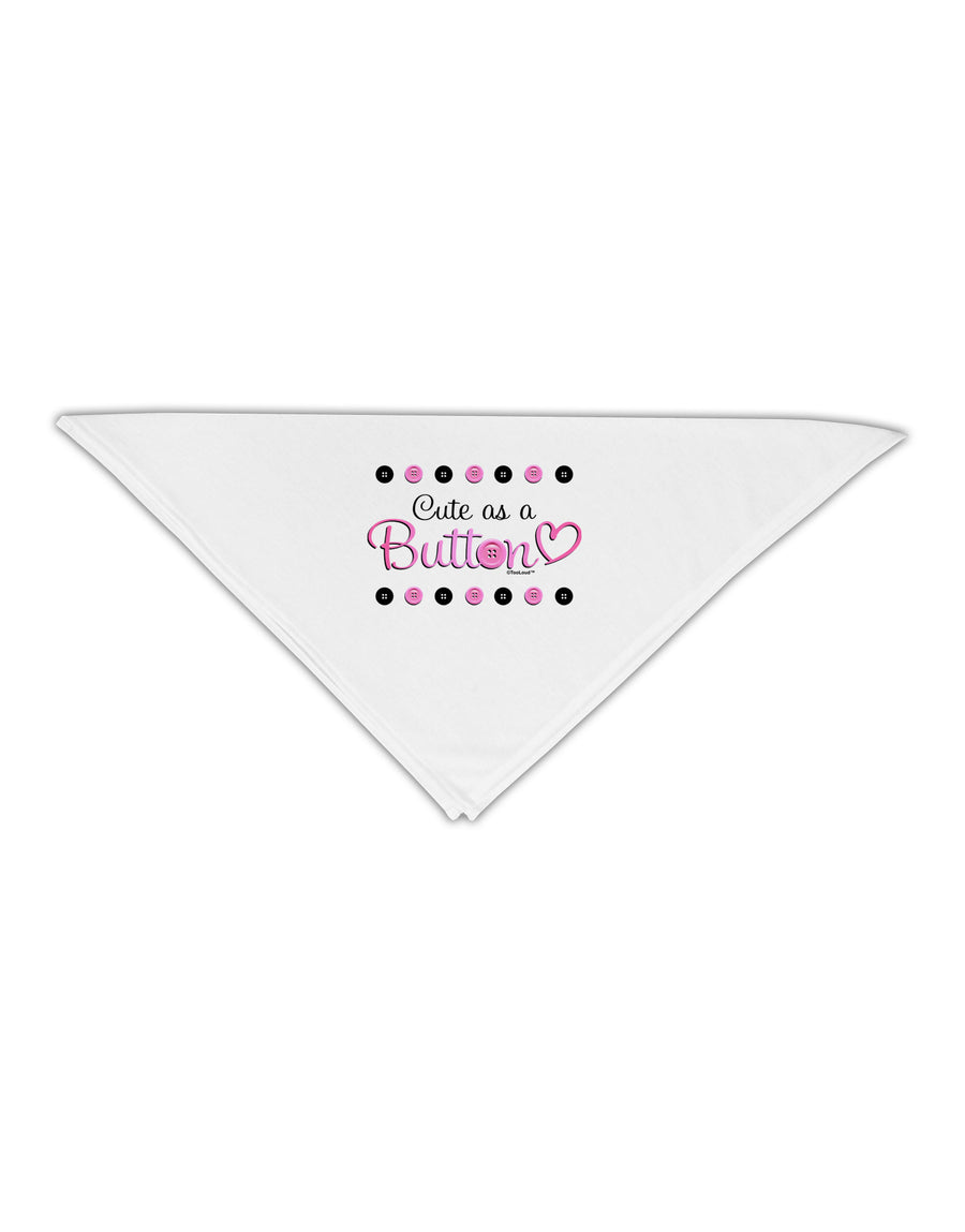 Cute As A Button Adult 19" Square Bandana-Square Bandanas-TooLoud-White-One-Size-Adult-Davson Sales