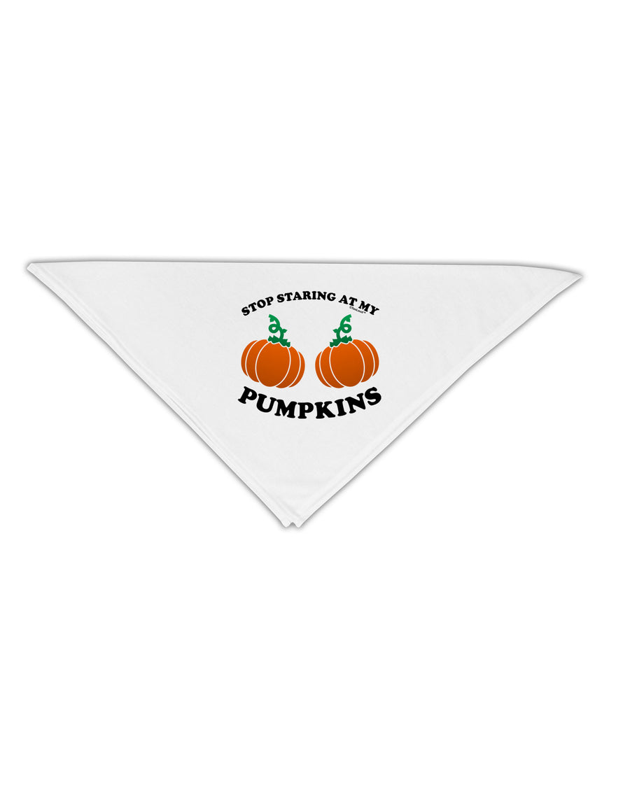 Stop Staring At My Pumpkins Adult 19&#x22; Square Bandana by TooLoud-Square Bandanas-TooLoud-White-One-Size-Adult-Davson Sales