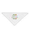 Happy Easter Eggs Adult 19&#x22; Square Bandana-Square Bandanas-TooLoud-White-One-Size-Adult-Davson Sales