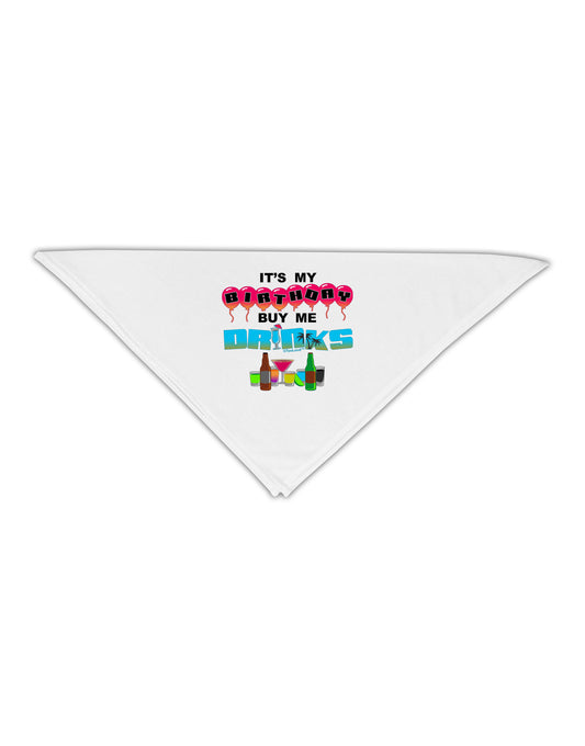 Birthday - Buy Me Drinks Adult 19&#x22; Square Bandana-Square Bandanas-TooLoud-White-One-Size-Adult-Davson Sales