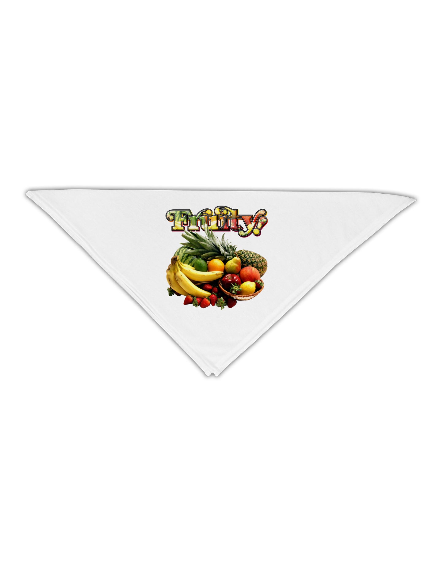 Fruity Fruit Basket 2 Adult 19&#x22; Square Bandana-Square Bandanas-TooLoud-White-One-Size-Adult-Davson Sales