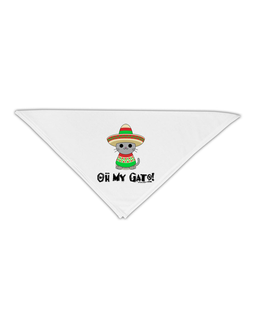 Oh My Gato - Cinco De Mayo Adult 19" Square Bandana-Square Bandanas-TooLoud-White-One-Size-Adult-Davson Sales