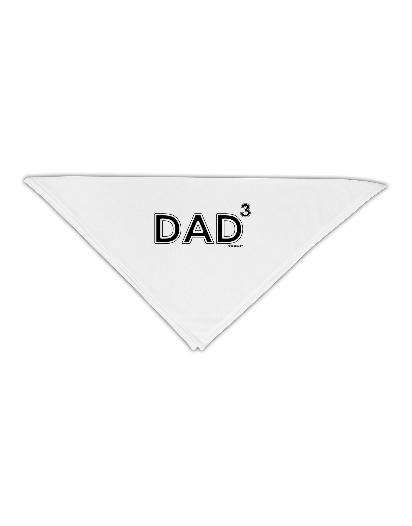 Dad Cubed - Dad of Three Adult 19&#x22; Square Bandana-Square Bandanas-TooLoud-White-One-Size-Adult-Davson Sales