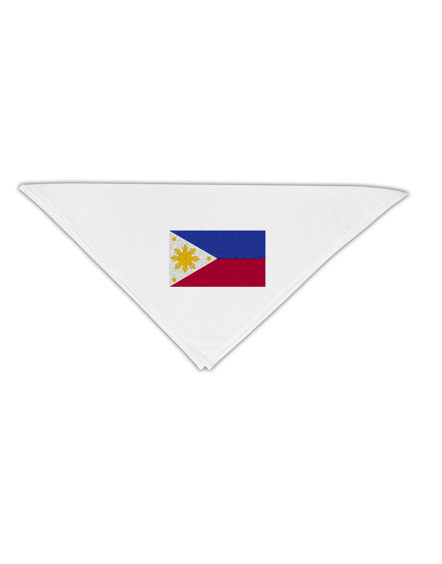 TooLoud Distressed Philippines Flag Adult 19" Square Bandana-Bandanas-TooLoud-White-One-Size-Adult-Davson Sales