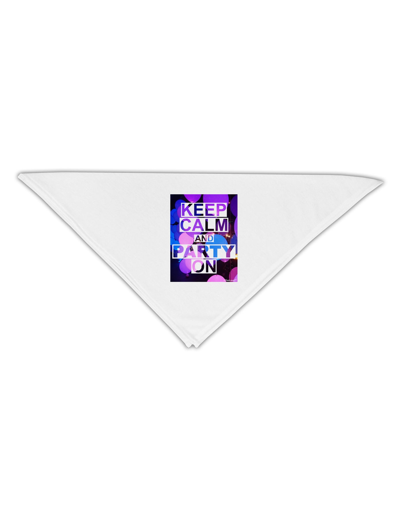 Keep Calm - Party Balloons Adult 19&#x22; Square Bandana-Square Bandanas-TooLoud-White-One-Size-Adult-Davson Sales