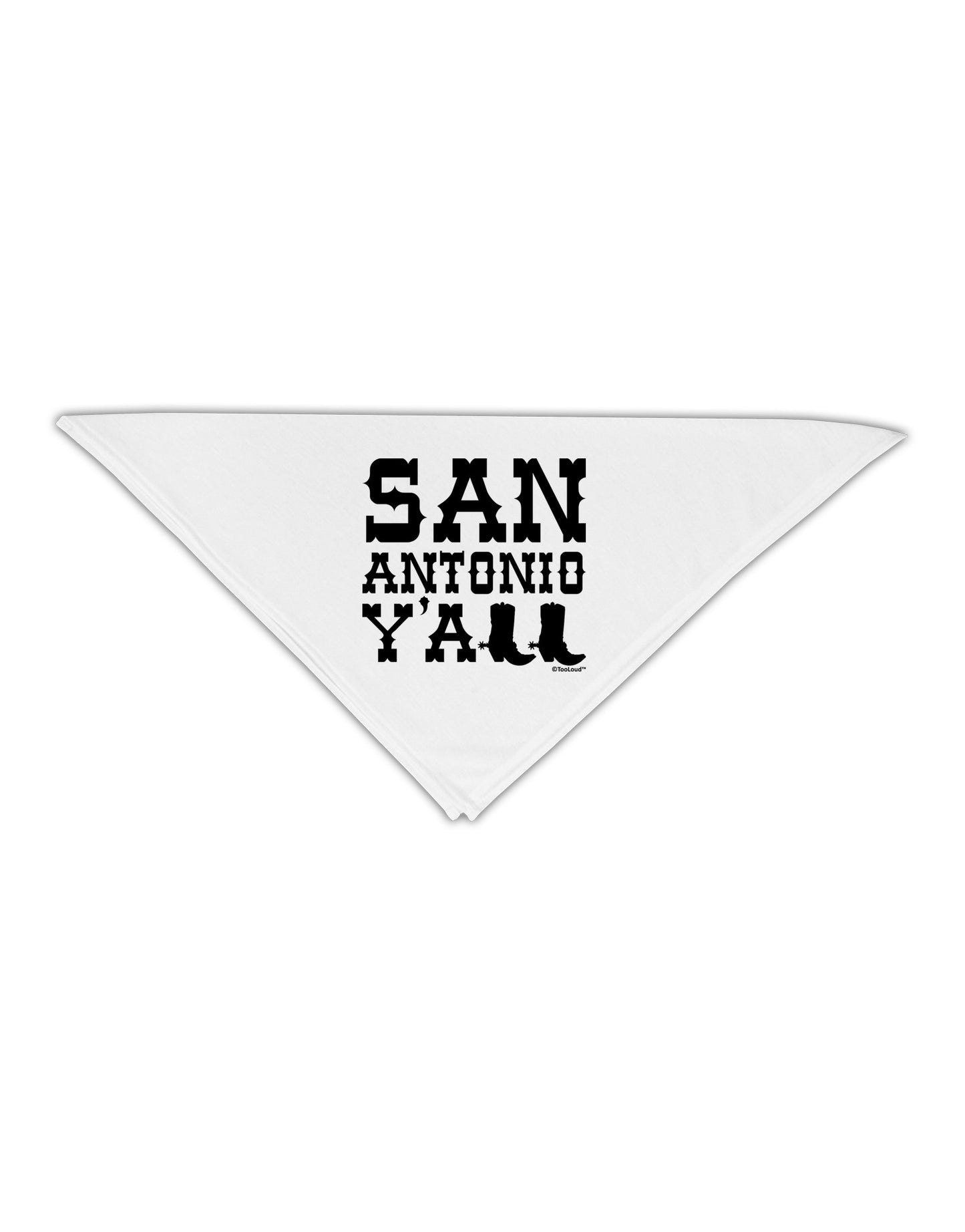 San Antonio Y'all - Boots - Texas Pride Adult 19" Square Bandana by TooLoud-Square Bandanas-TooLoud-White-One-Size-Adult-Davson Sales