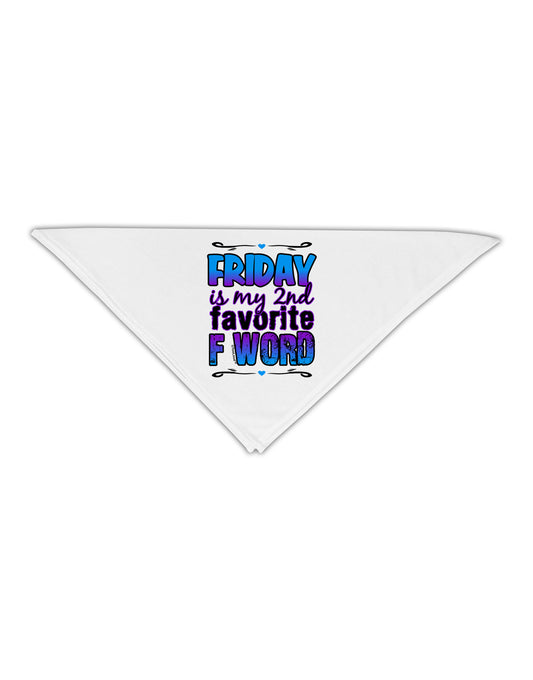 Friday - 2nd Favorite F Word Adult 19&#x22; Square Bandana-Square Bandanas-TooLoud-White-One-Size-Adult-Davson Sales