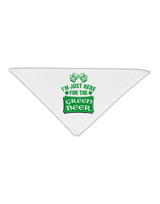 Just Here For The Green Beer Adult 19&#x22; Square Bandana-Square Bandanas-TooLoud-White-One-Size-Adult-Davson Sales