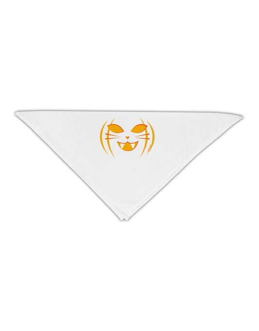Cat-O-Lantern Adult 19" Square Bandana-Square Bandanas-TooLoud-White-One-Size-Adult-Davson Sales