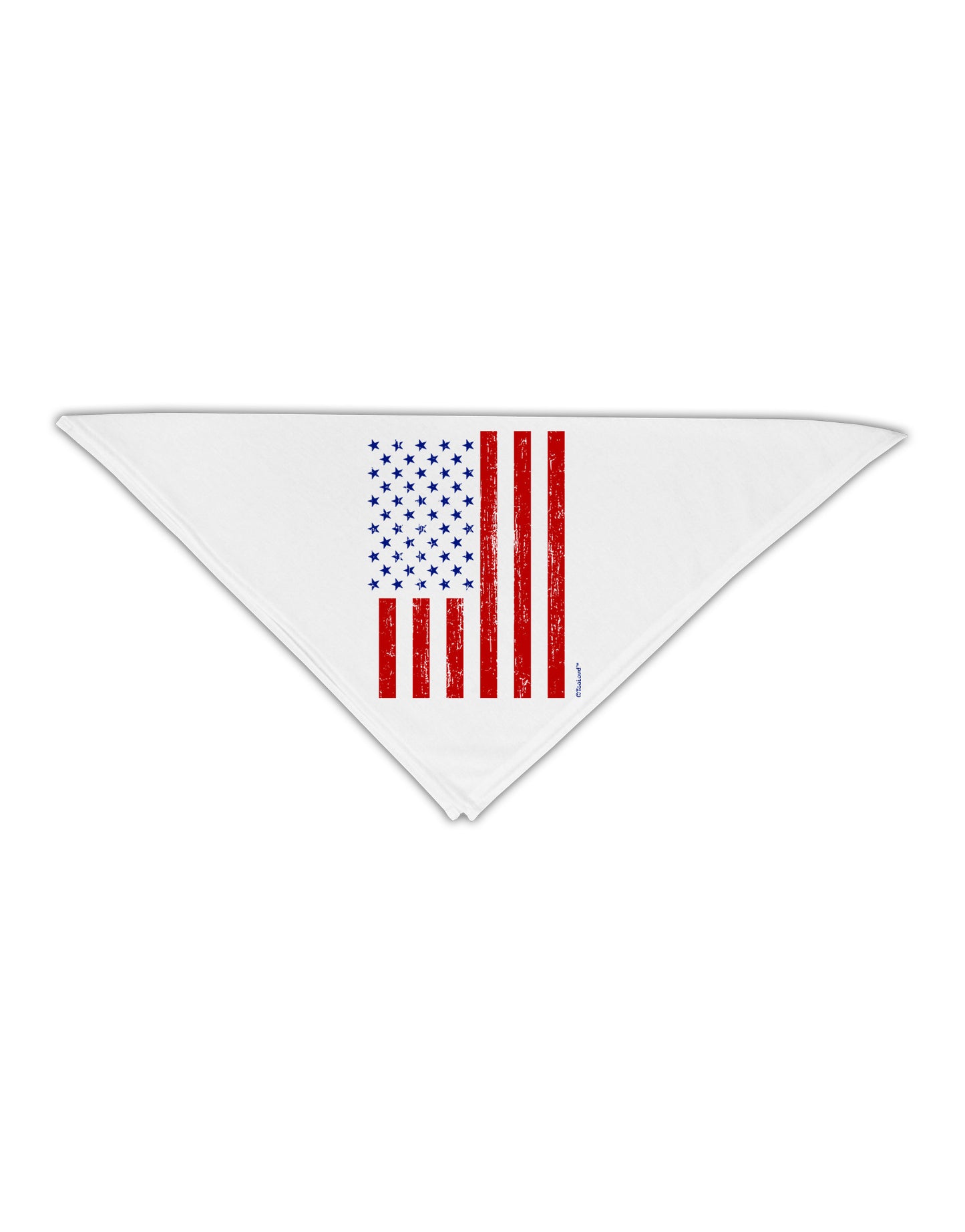Red and Blue Stamp Style American Flag - Distressed Adult 19" Square Bandana by TooLoud-Square Bandanas-TooLoud-White-One-Size-Adult-Davson Sales
